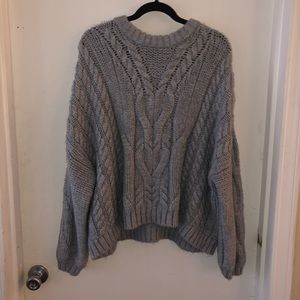 XL thick grey aerie sweater